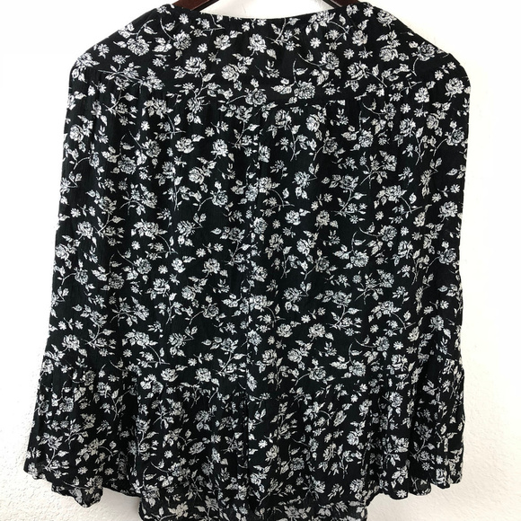 Mossimo Womens Strapless Blouse, Black Floral XS - Picture 6 of 6
